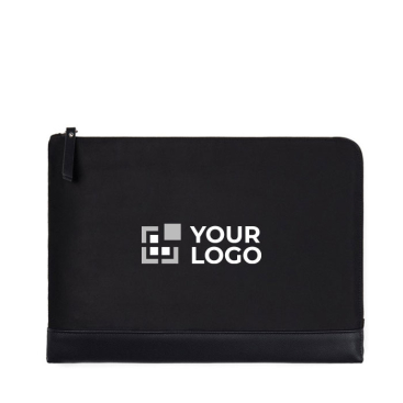 Capa para PC almofadada de poliéster reciclado com fecho de correr 16''