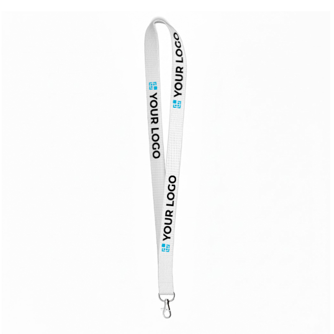 Lanyard de amido de milho com mosquetão personalização total