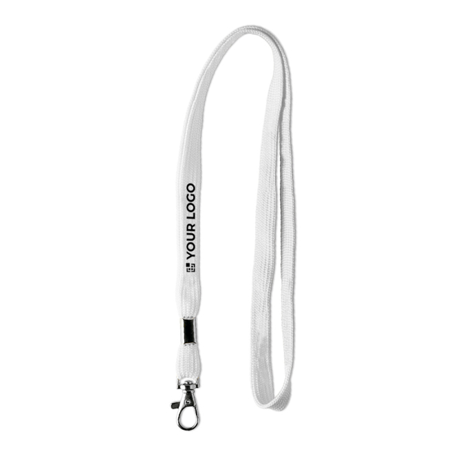 Lanyard poliéster presilha e mosquetão metálico personalização total