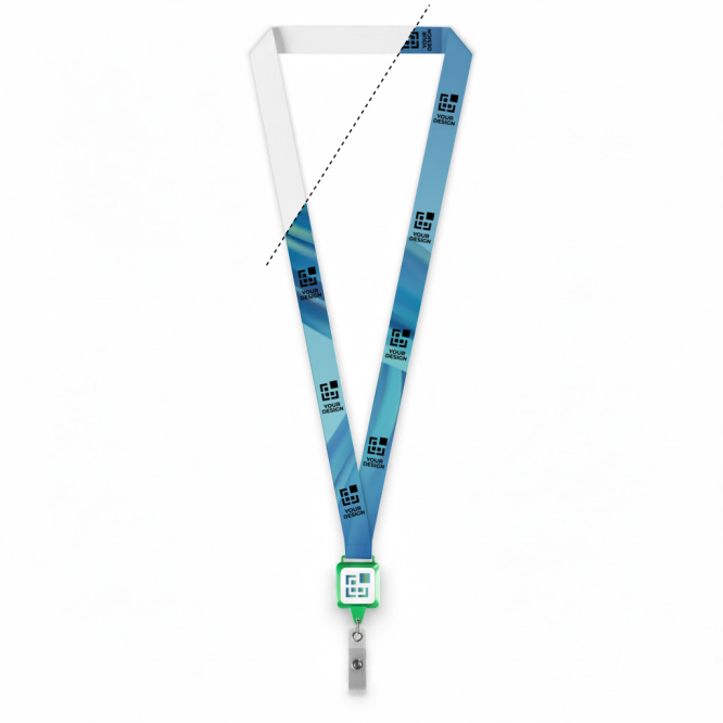 Lanyard porta-credenciais poliéster para sublimar personalização total