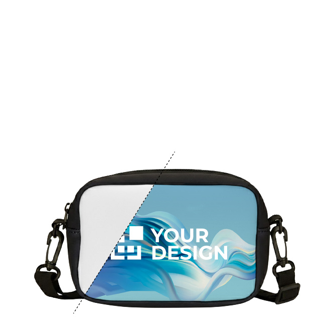 Bolsa tiracolo de neopreno com alça ajustável personalização total