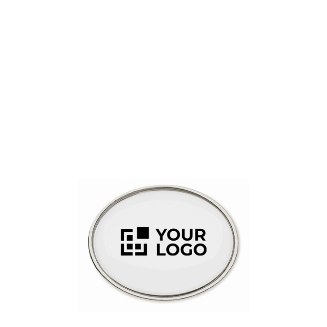 Pin metálico oval a cor bem garrida personalização total