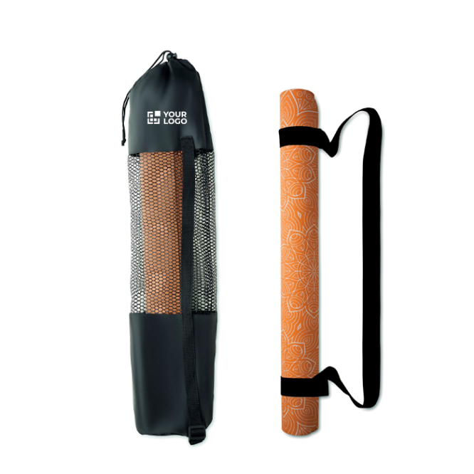 Tapete de yoga feito de PU e borracha de coco personalização total