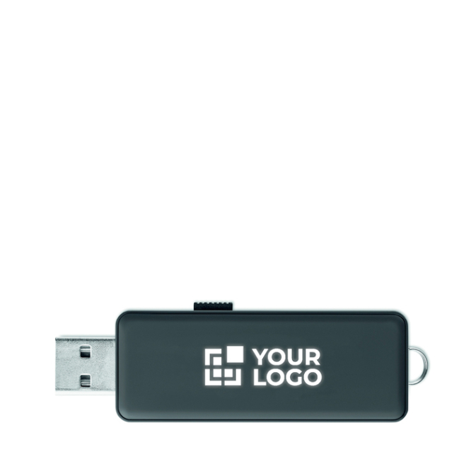 Pen USB com estrutura de personalização luminosa personalização total