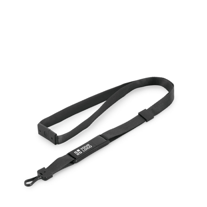 Lanyard USB de poliéster com pega numa ponta personalização total