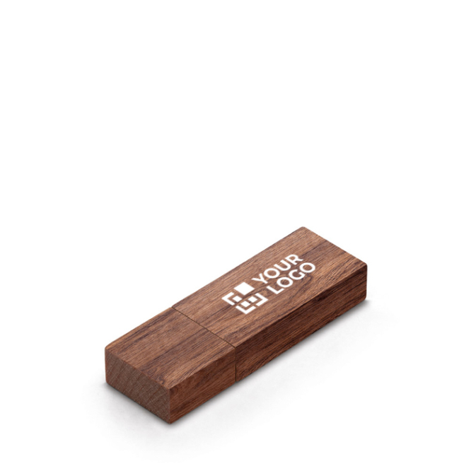 Pen USB estrutura de madeira de nogueira e tampa personalização total