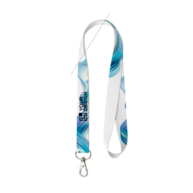 Lanyard de RPET a cores, feito por medida, produzido na Europa