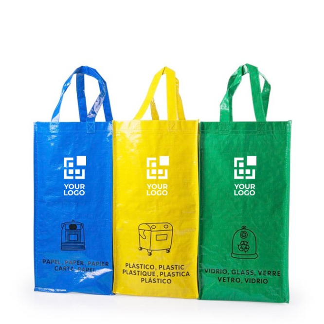 Kit para reciclagem personalizável com logo vista principal