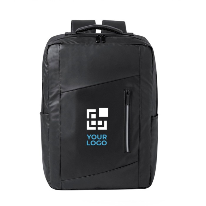 Mochila de pele sintética para portátil com suporte para trolley 15''