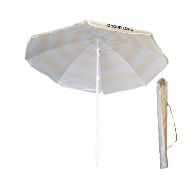 Guarda-sol para a praia de nylon com design bicolor Ø180