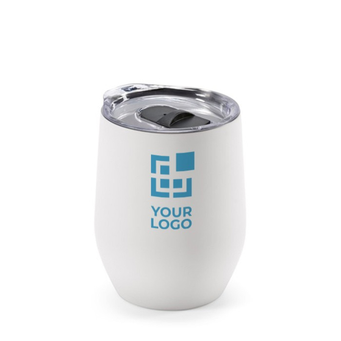 Copo térmico de aço inoxidável reciclado com abertura na tampa 310ml