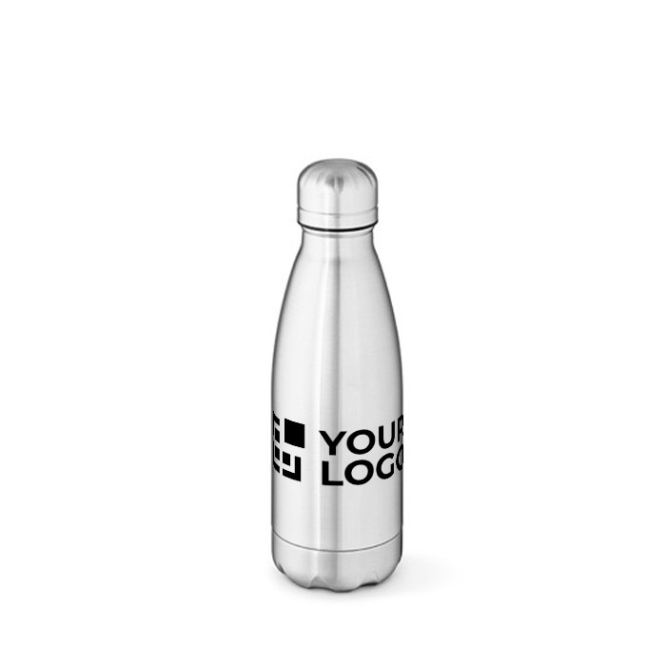 Garrafa térmica de aço inoxidável reciclado brilhante 400ml