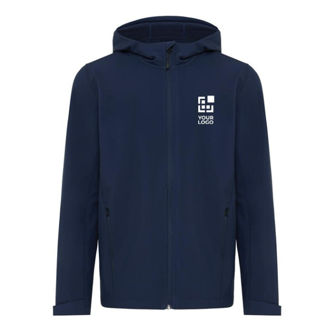Casaco softshell de homem casual fit 300 g/m2 Iqoniq cor azul-marinho vista principal