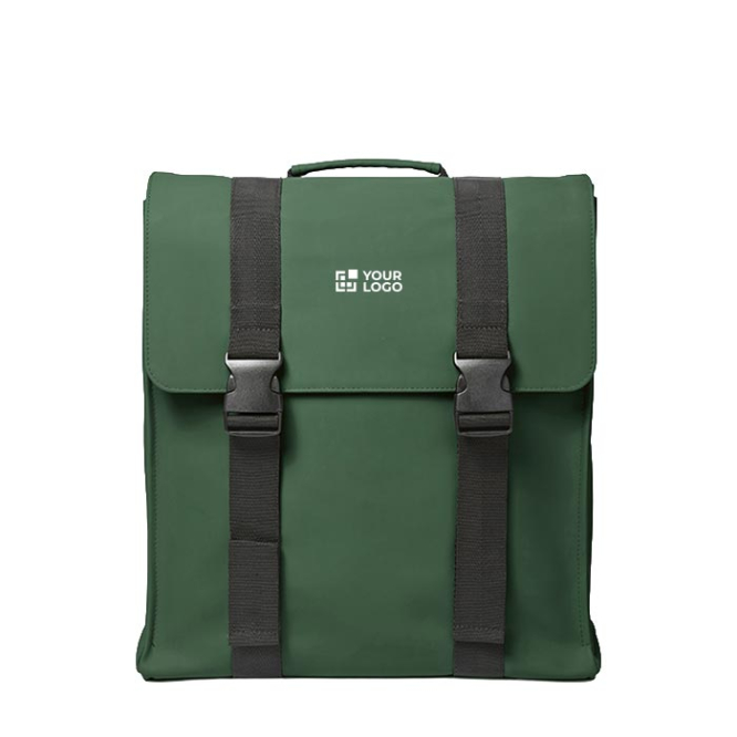 Mochila em pele sintética reciclada e plástico reciclado para PC de 17''
