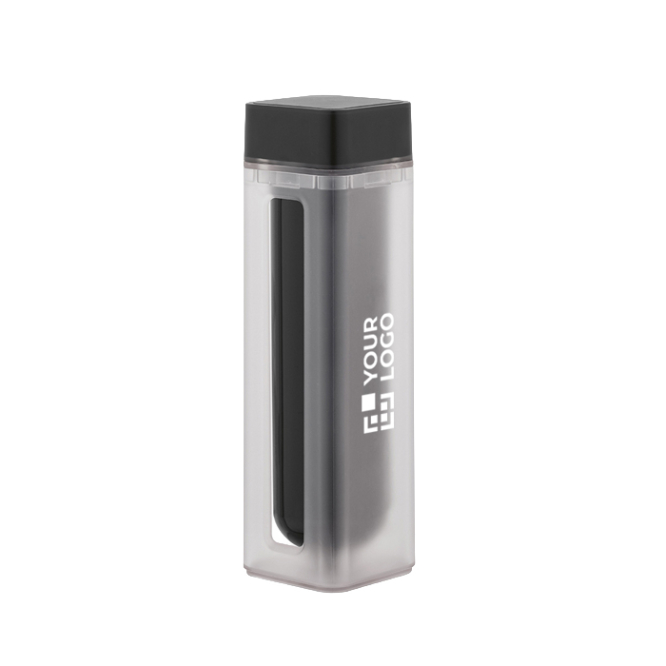 Garrafa de plástico reciclado com fecho rotativo exclusivo 500ml