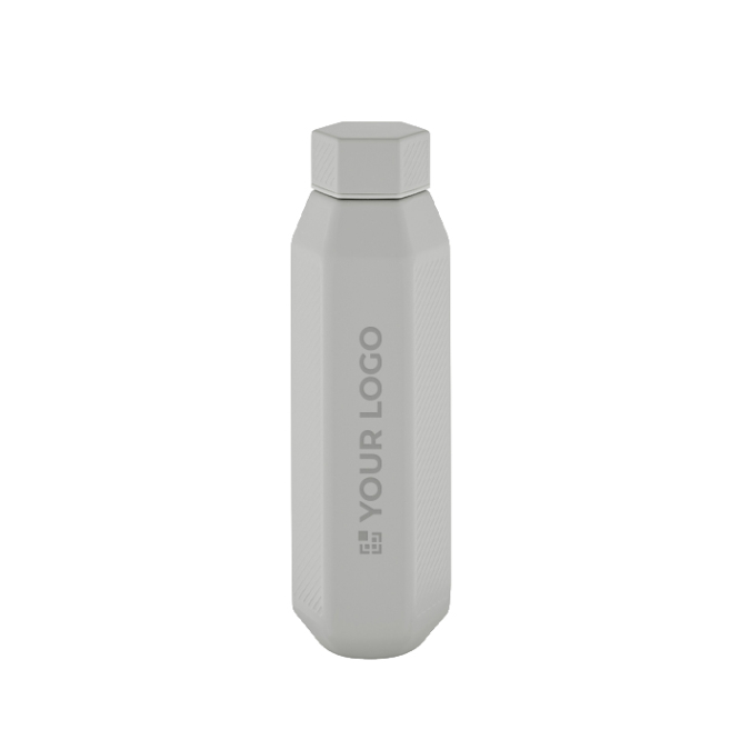 Garrafa hexagonal anti-fugas em aço inoxidável reciclado 500ml
