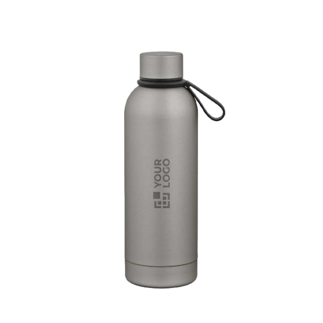 Garrafa térmica em aço inoxidável reciclado com pega em silicone 490ml