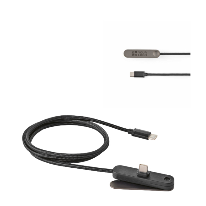 Cabo carregamento rápido USB-C suporte para telemóvel integrado 60W
