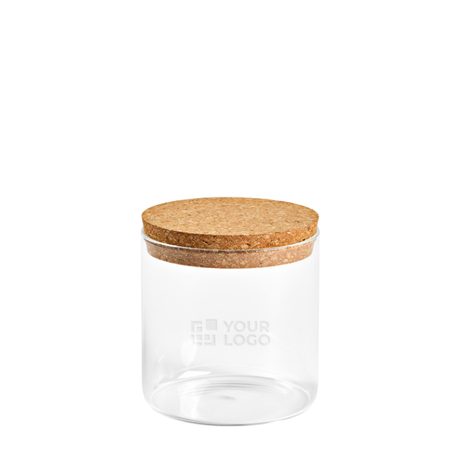 Frasco de vidro borossilicato para cozinha com tampa de cortiça 500ml
