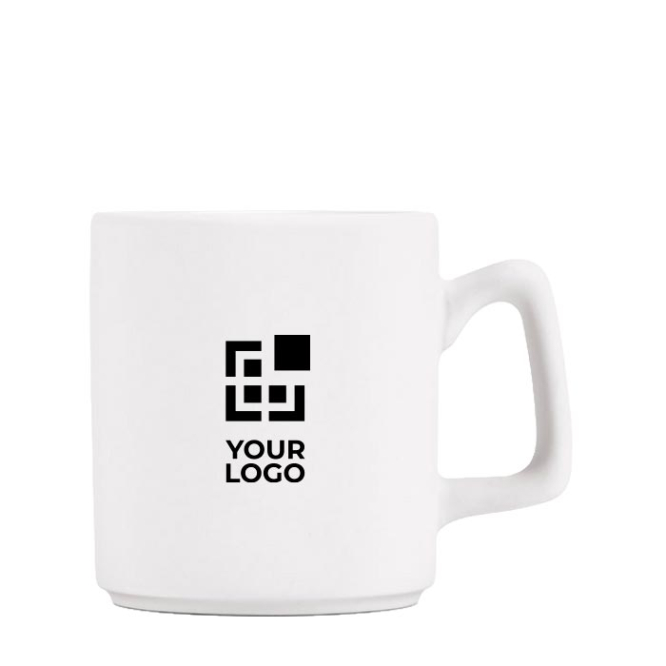 Caneca de cerâmica com superfície lisa e acabamento mate 260ml