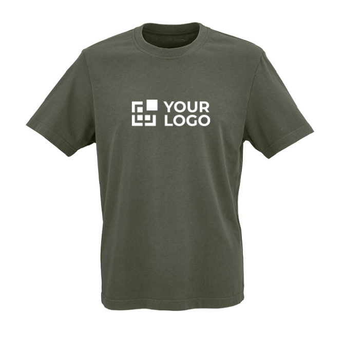 T-shirt unissexo de algodão orgânico com gola canelada 140 g/m2