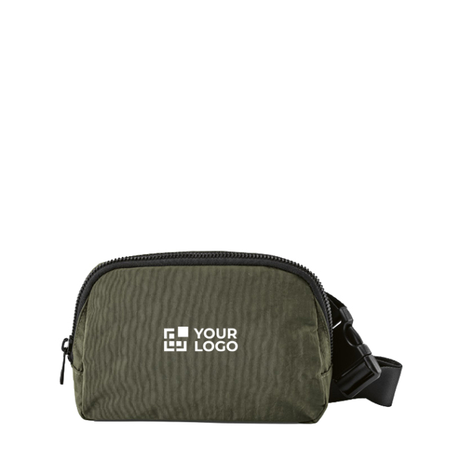 Bolsa de cintura impermeável em nylon reciclado com bolso traseiro 1,5L