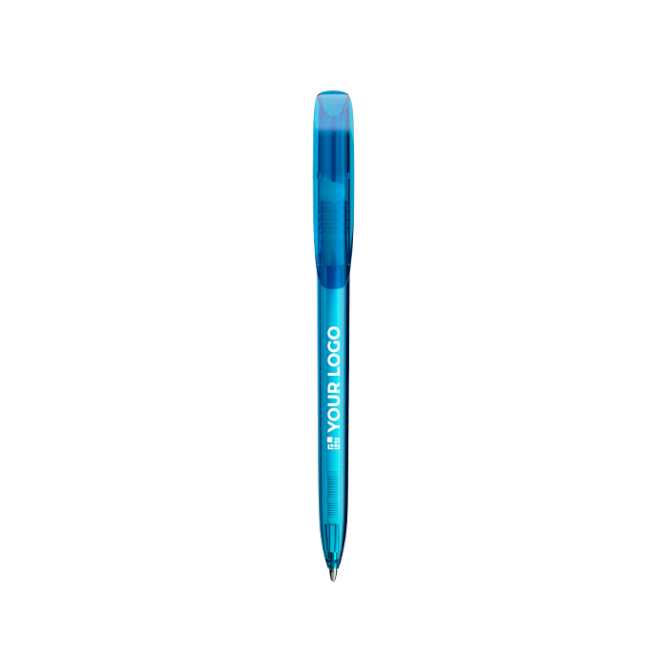 Caneta de plástico com clip largo e escrita azul BIC®