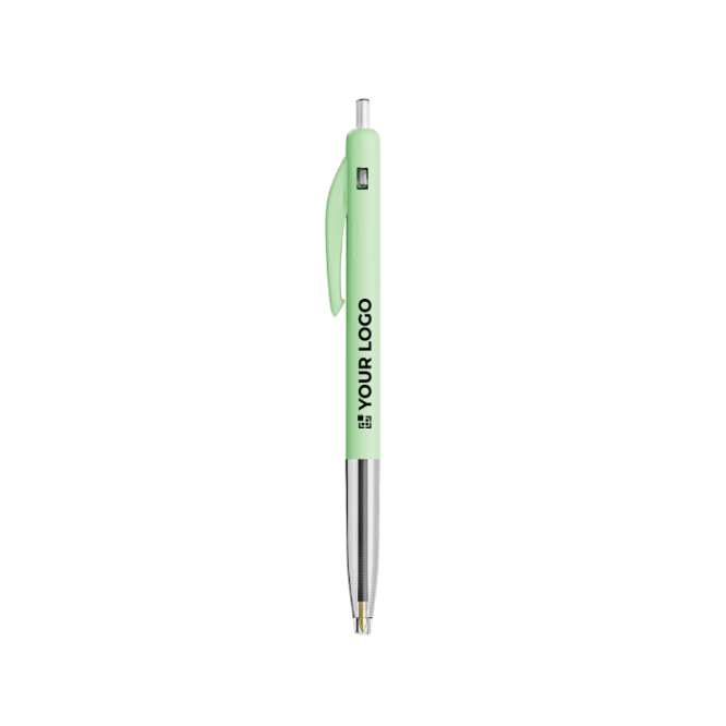 Caneta de plástico retrátil e ergonómica com tinta azul BIC®