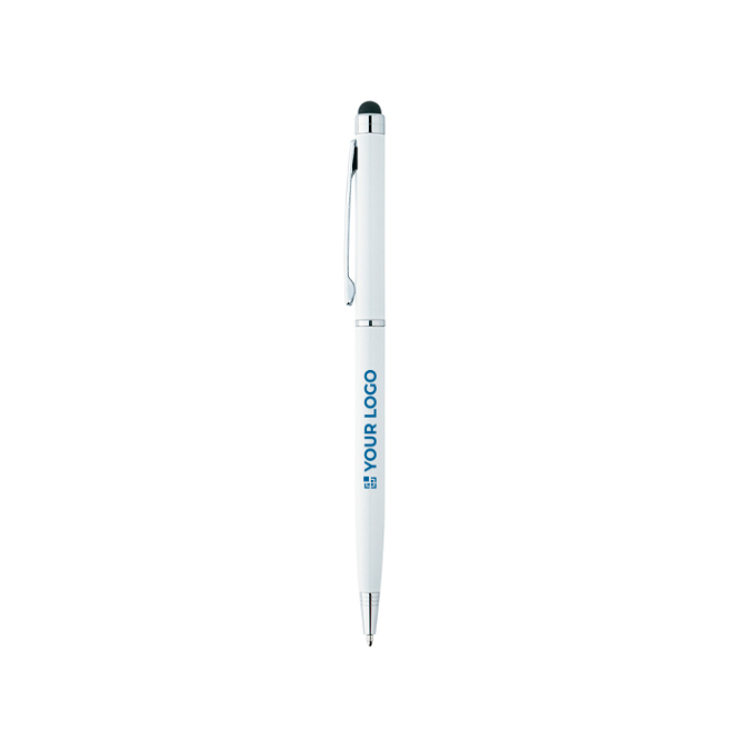 Caneta metálica com ponteira tátil e tinta azul Sleek Stylus BIC®