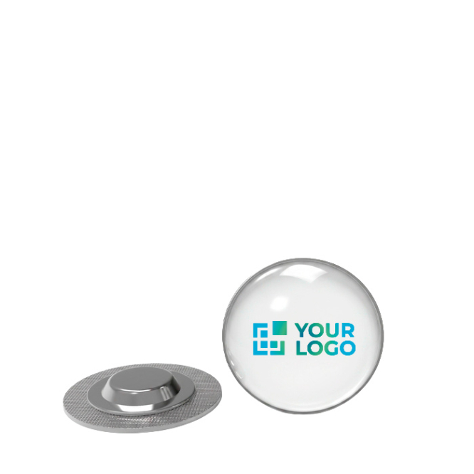 Pin metálico promocional para roupa com fecho magnético redondo