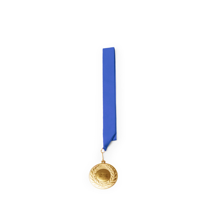 Medalha de metal com fita de poliéster e mosquetão de fixação Ø5 cm