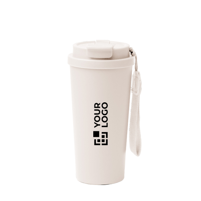 Copo térmico em aço inoxidável com tampa anti-derrames 500ml