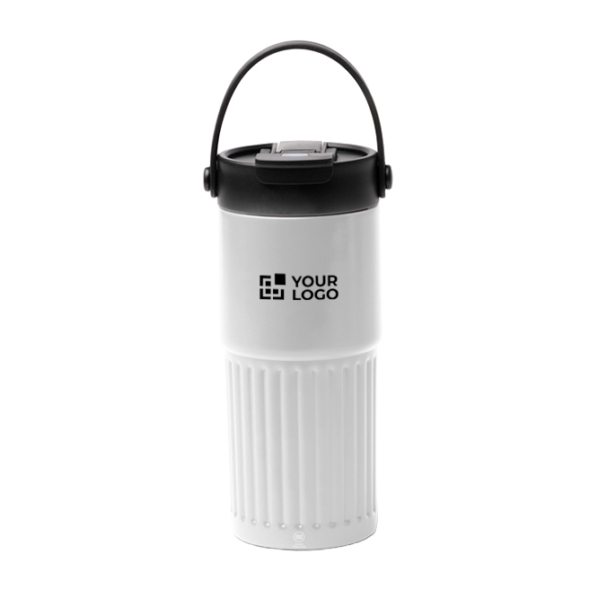 Copo térmico em aço inoxidável com palhinha e doseador 600 ml