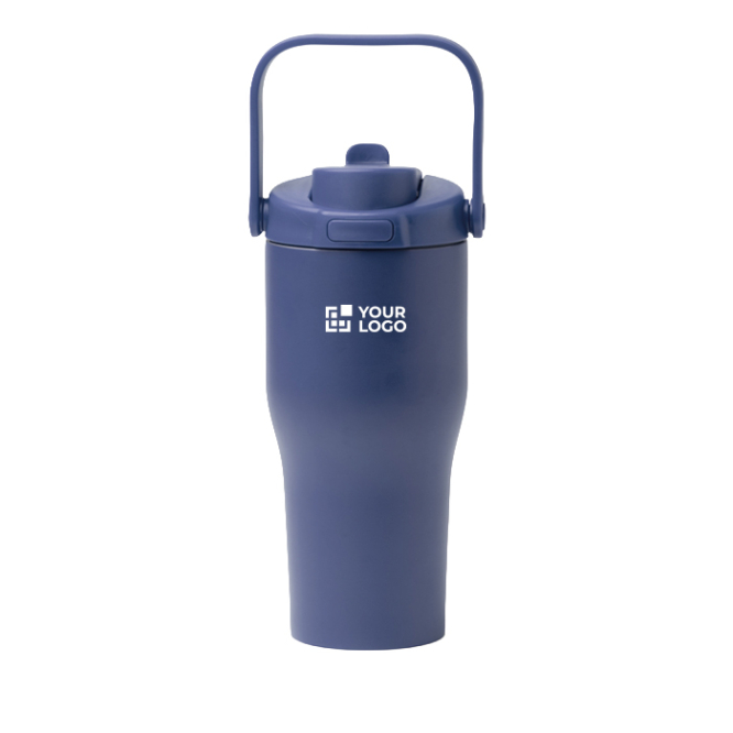 Garrafa térmica em aço inox reciclado com abertura por botão 550 ml
