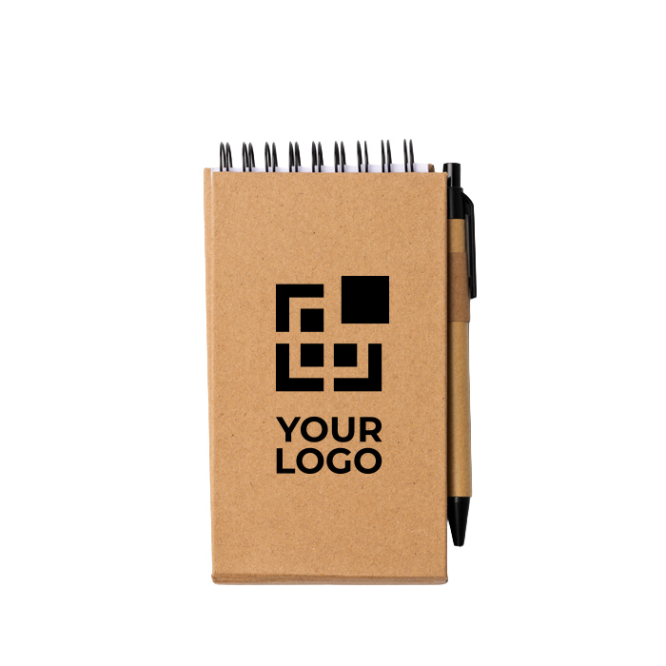 Set em cartão reciclado com suporte para telemóvel e tinta azul