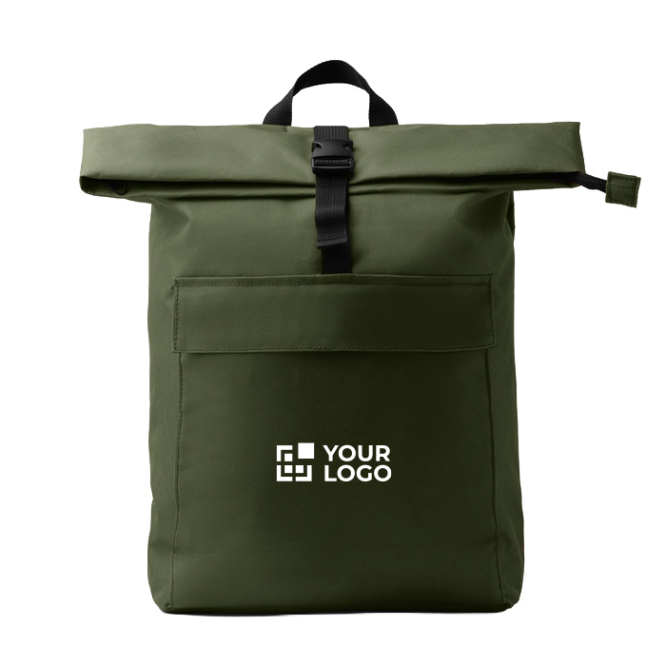 Mochila em poliéster eco compartimento principal expansível para 15''
