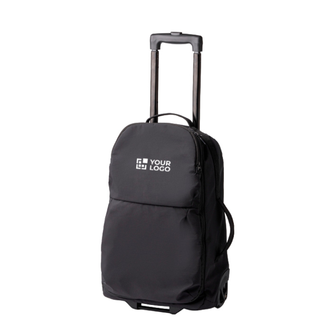 Trolley em nylon reciclado com compartimentos organizados e pegas