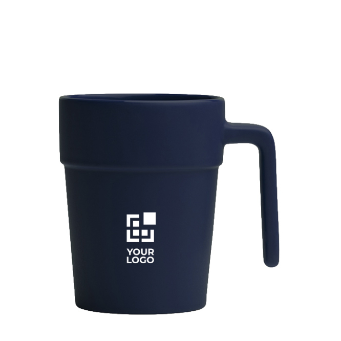 Caneca de cerâmica com pega ergonómica e interior a condizer 250ml