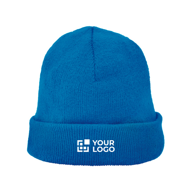 Gorro de malha acrílica com rebordo duplo inferior 320 g/m2