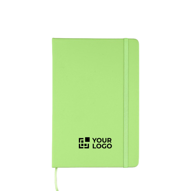 Caderno de capa dura RPET com tudo a condizer e folhas pautadas A5