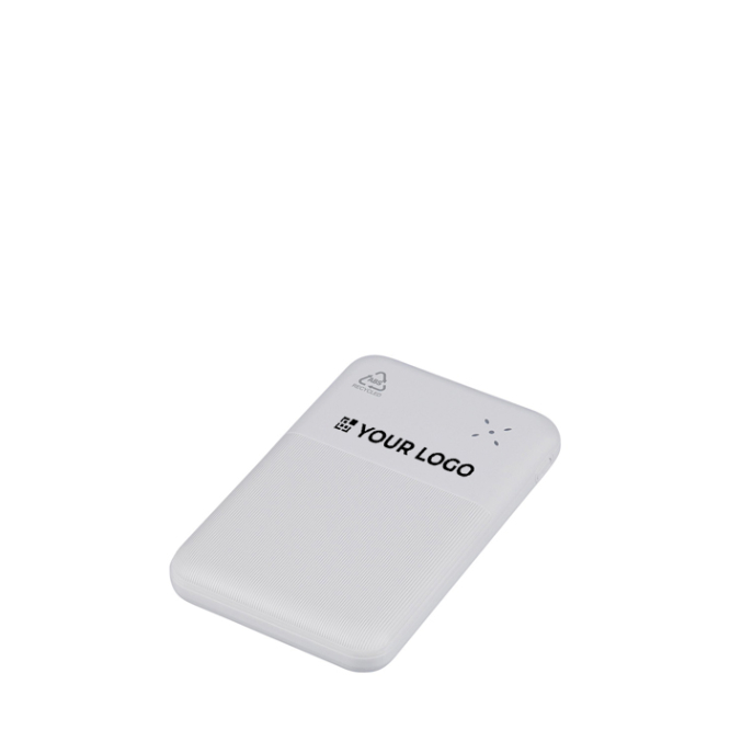 Powerbank de plástico reciclado com carga rápida 10 000 mAh