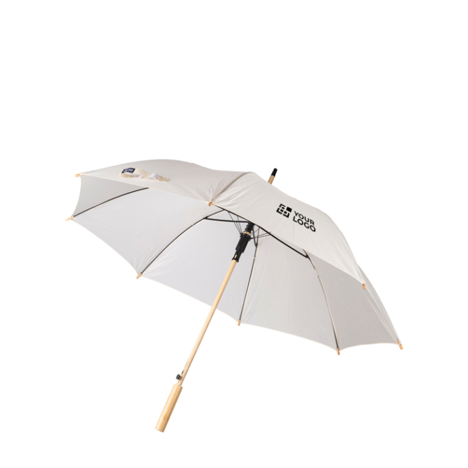 Guarda-chuva de golfe automático com punho reto de bambu Ø102