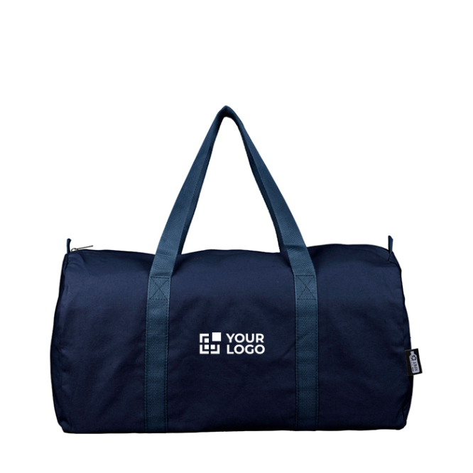 Saco desportivo de polialgodão reciclado com fecho de correr 330 g/m2