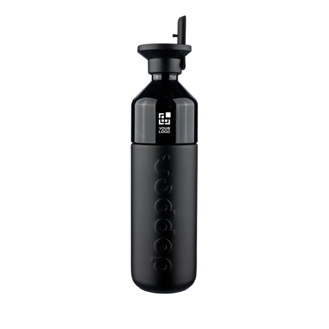 Garrafa térmica aço inoxidável e palhinha Dopper Insulated Black 580 ml
