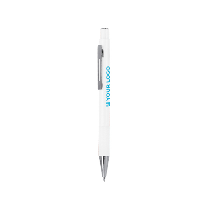 Caneta de alumínio reciclado com acabamento mate, tinta azul