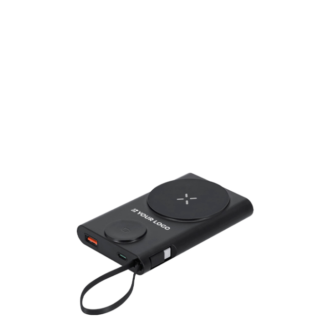 Powerbank magnético com carga sem fios 10 000 mAh