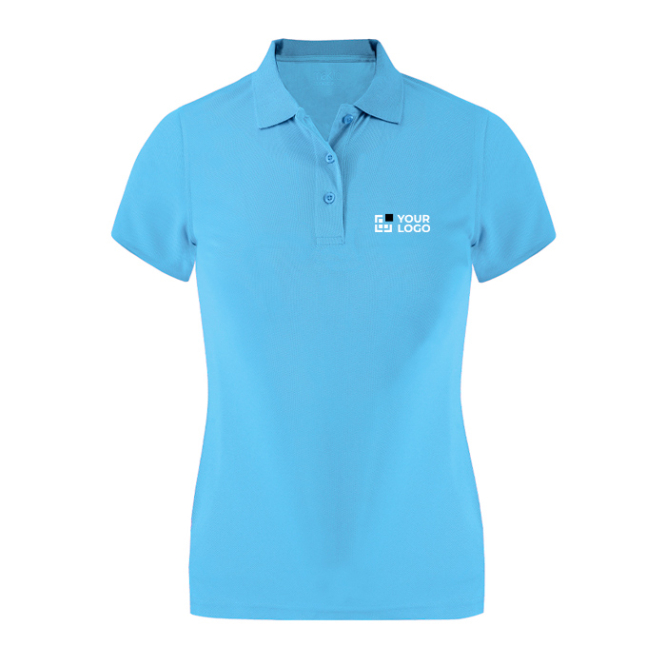 Polo de tecido técnico justo, manga curta para mulher 180 g/m²
