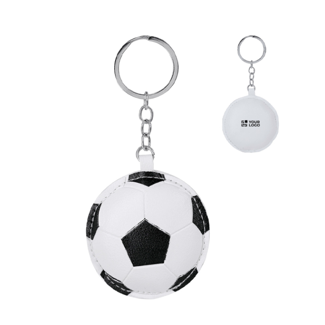 Porta-chaves em forma de bola de futebol de couro sintético