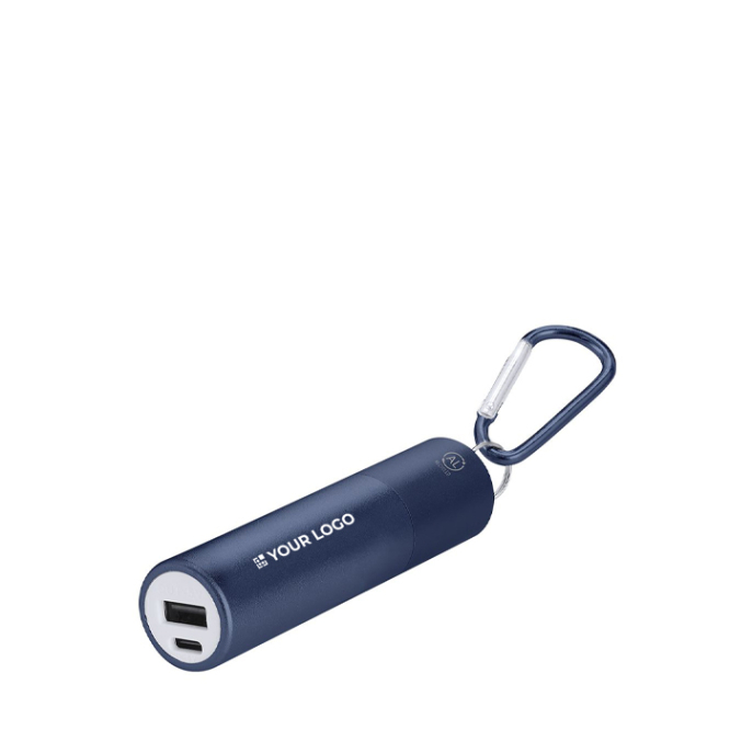 Power bank em alumínio reciclado recarregável e removível 2200mAh