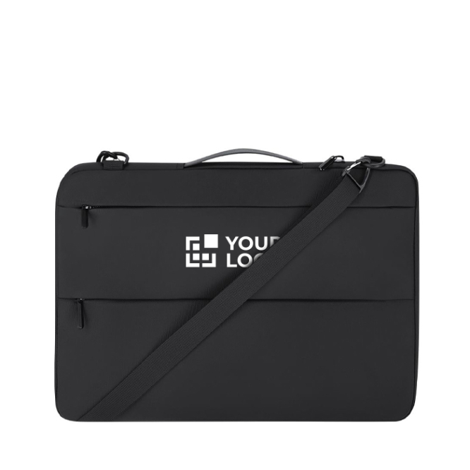 Bolsa acolchoada em poliéster para portátil com bolso antirroubo 15''